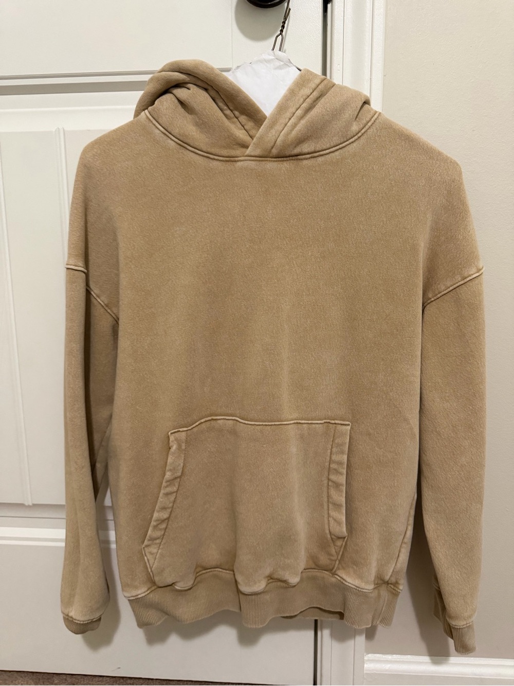 H&M Men's Beige Crewneck Hoodie Pullover